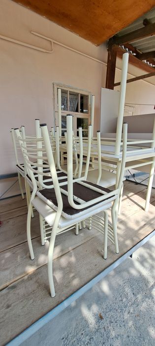 Витрина холодильник, морозильник ва 2 комплект 4 кишилик стол стул