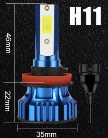 Becuri LED H11 H8 H9 Canbus 20000LM set 2buc