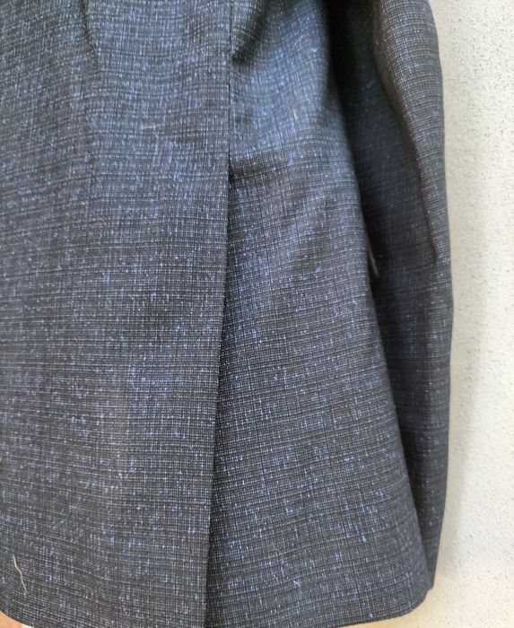 Sacou bărbați elegant, Daspi Collections nr.52, negru cu albastru