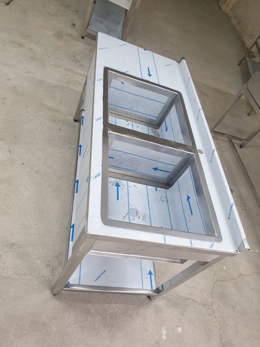 Spalator dublu, chiuveta dubla, 2 cuve 1600x700x850mm cuve 500x500mm