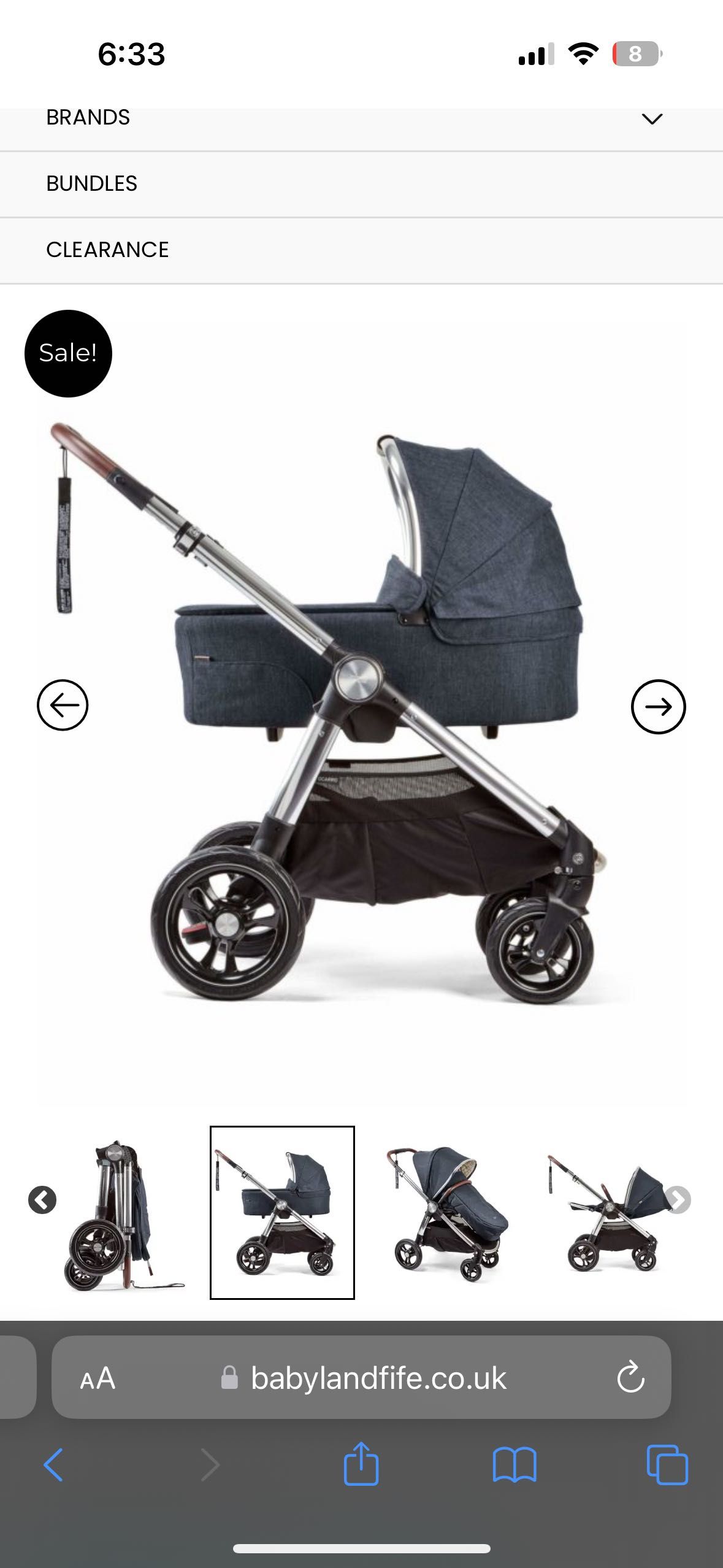 Mamas & Papas комбинирана количка Ocarro - цвят Navy Flannel