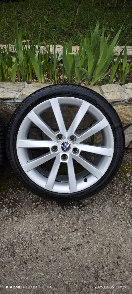 5x112 18 Borbet Skoda с летни гуми BRIDGESTONE TURANZA