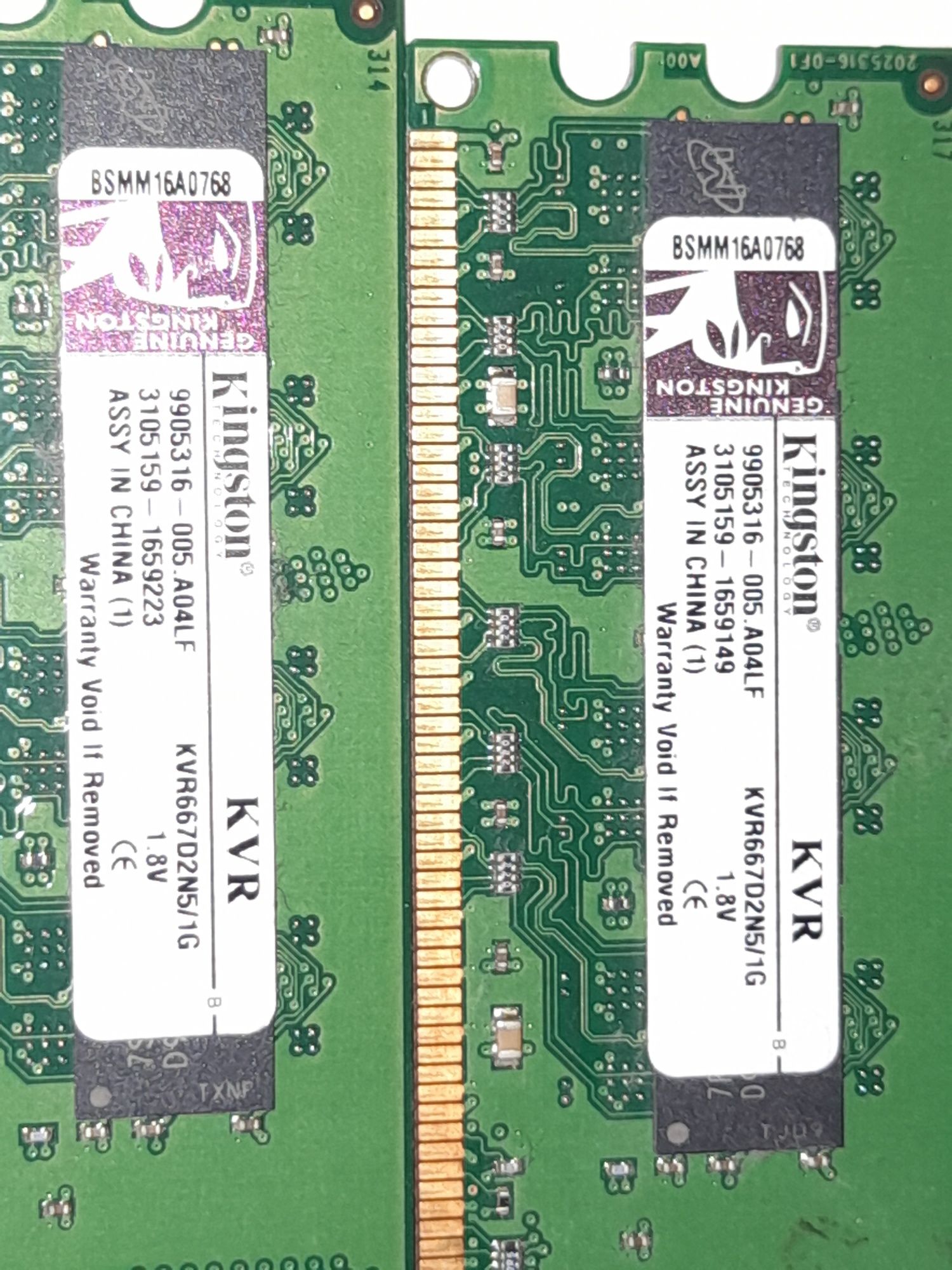 Memorie kingston DDR2 800mhz 1Gb × 2