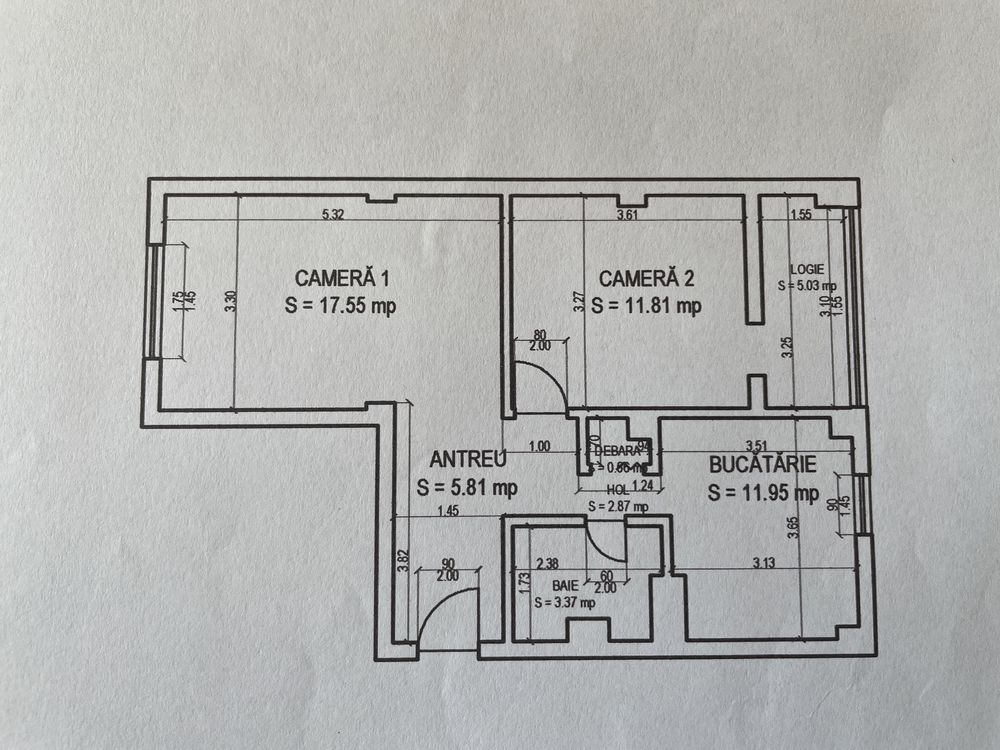 Proprietar | Calea Aradului | 59 mp utili | 2 camere decomandat