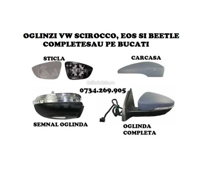 Oglinda VW JETTA EOS SCIROCCO geam sticla oglinzi stanga dreapta MONTA