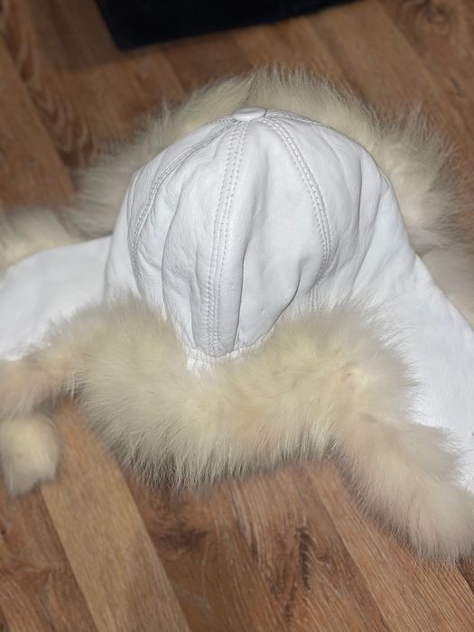 Яка от Лисица естествен косъм и шапка от ествествена кожа и косъм