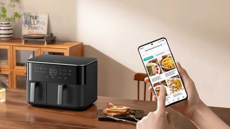 Фритюрница-аэрогриль Xiaomi Dual Zone Air Fryer 10L Global (черный)