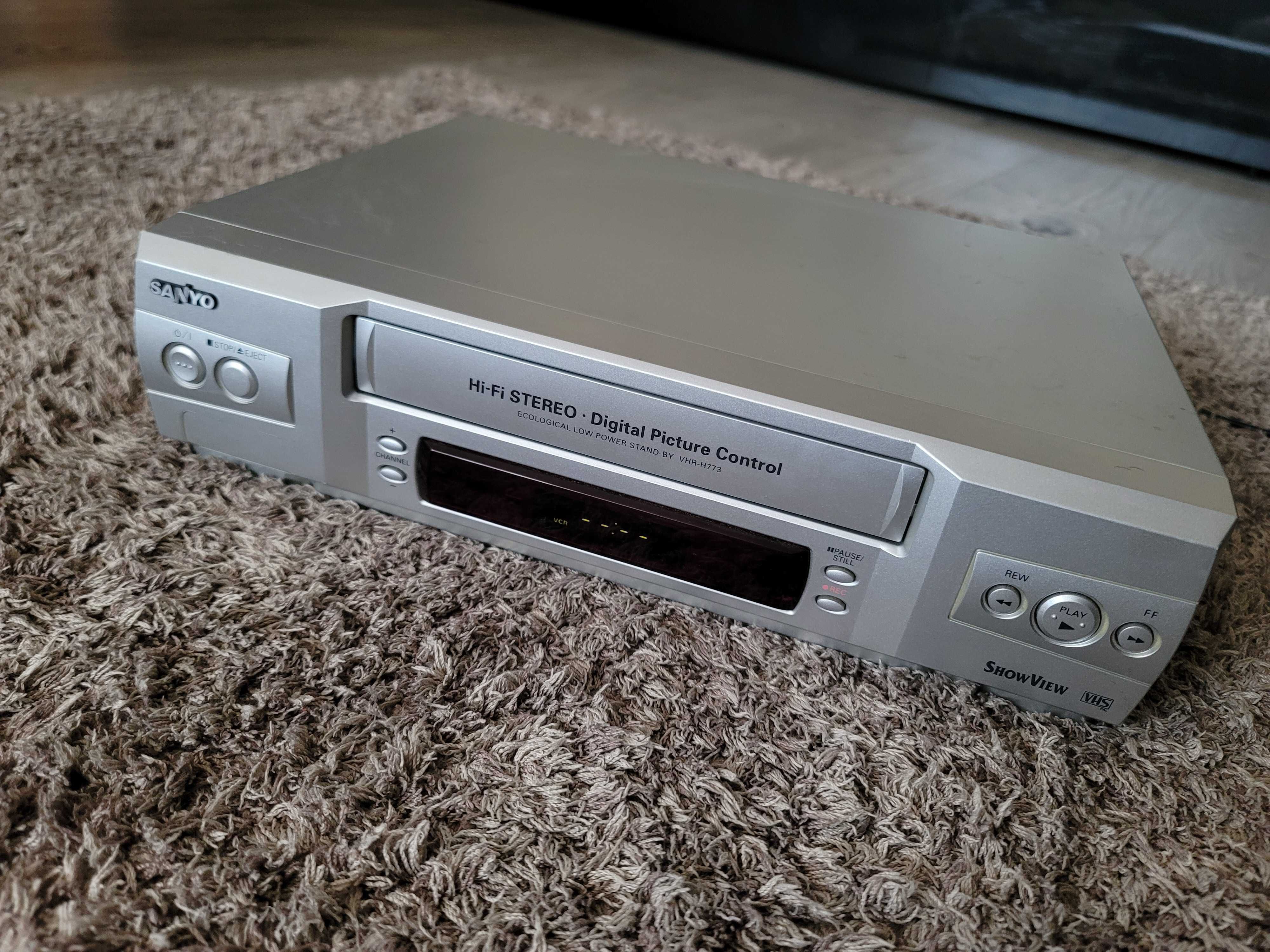 VHS , Video recorder , SANYO VHR-H773EV + Telecomanda , Hi-Fi