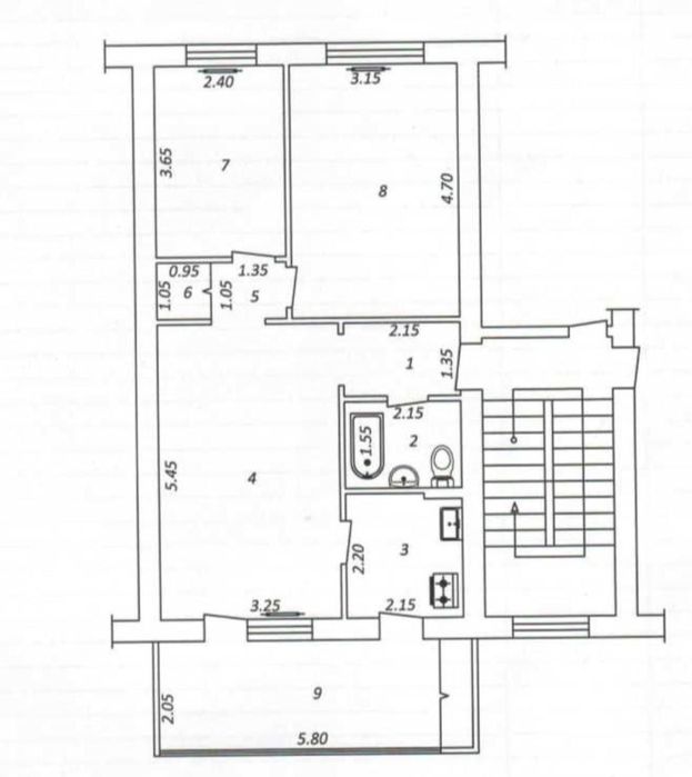 Срочно продается 3х комнатная квартира Ялангач ор.Спорткомплекс Умид