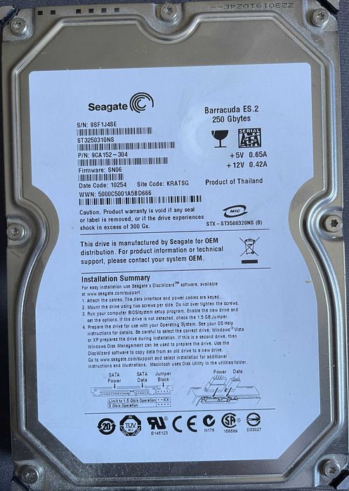 HDD SATA 3,5" 7200 WD (Western Digital) si Seagate 1TB si 250GB