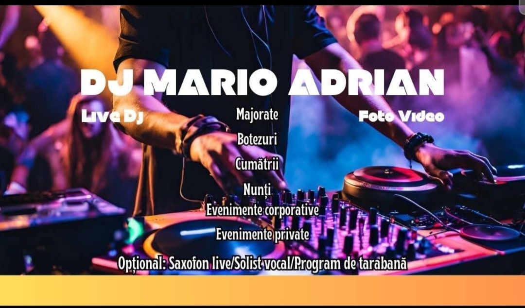 Dj MarioAdrian Studio ofera servicii zona Moldovei.