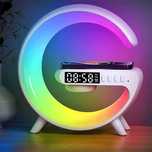 Лампа с безжично зарядно за телефон, аларма и Bluetooth LED колонка