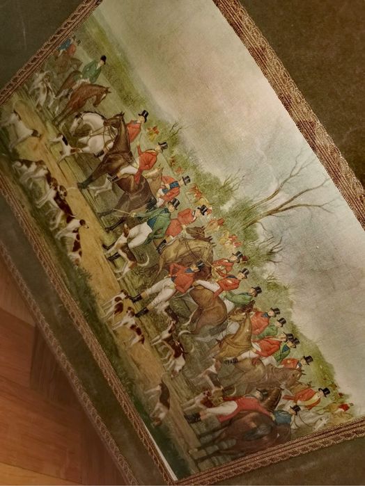 Антикварна поставка за списания за муз. плочи + 6 подложки за чинии