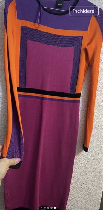 #Pinko#rochie#midi#cu design geometric modern