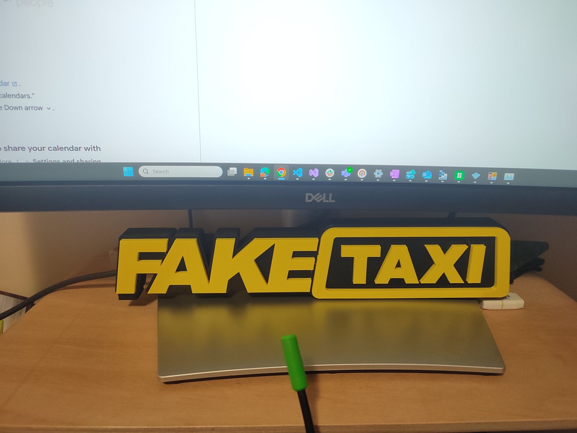 Триизмерен надпис/ табела  Fake Taxi