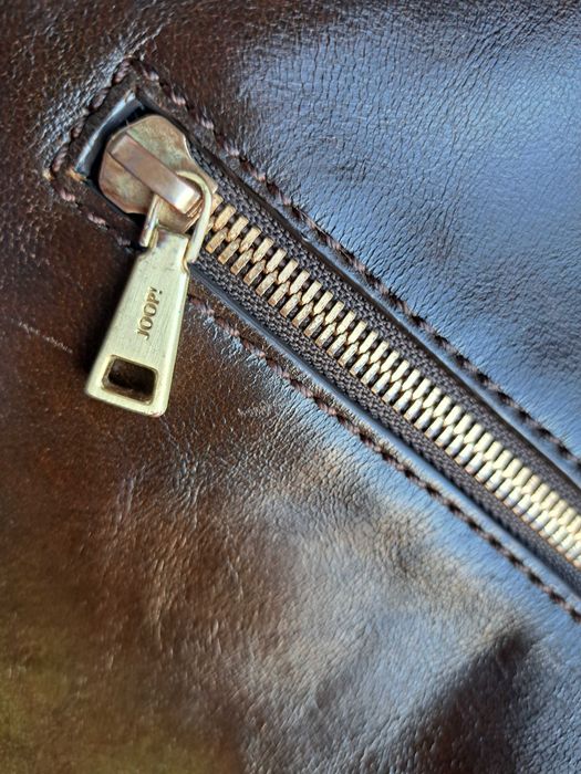 дамска чанта,Joop кафява кожена торба-естествена кожа