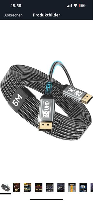 Чисто нов display port кабел