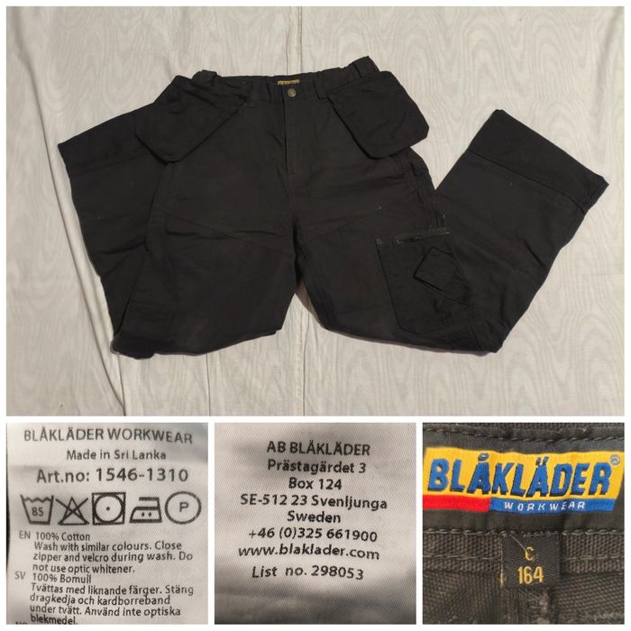 Pantaloni Blaklader 164C/S salopetă protecție electrician dulgherie