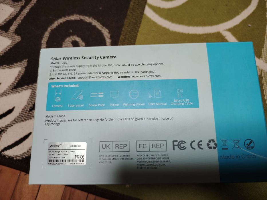 Anran Q1 camera solar