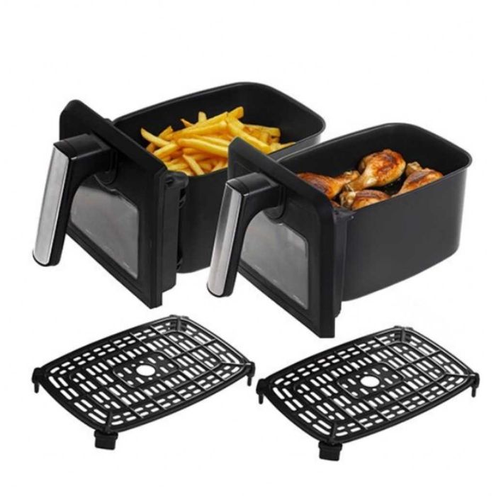 Двоен фритюрник Air Fryer, работещ  без олио, 8L,