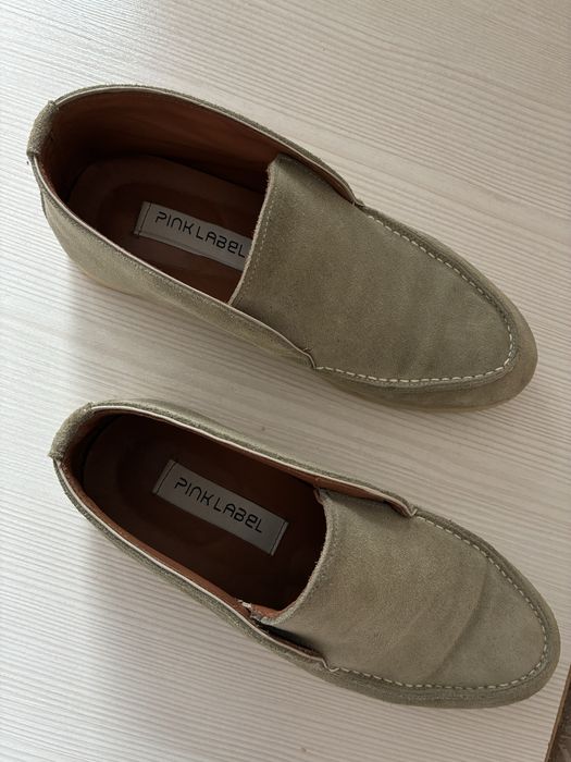 Стильные замшевые лоферы Pink Label - отличное состояние!