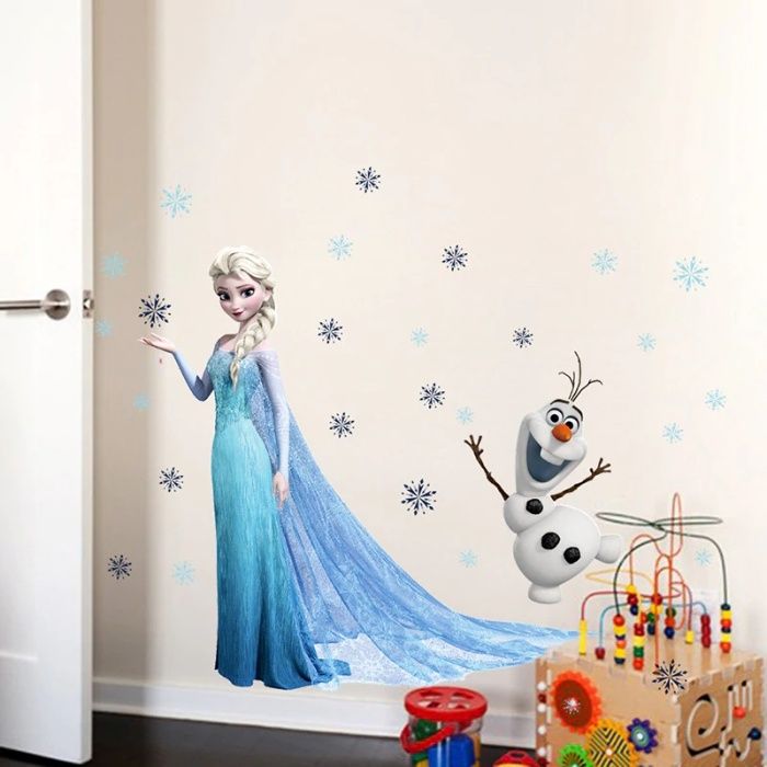 Sticker Elsa Frozen STICKERE PERETE camera fete Disney IEFTINE 60x45cm