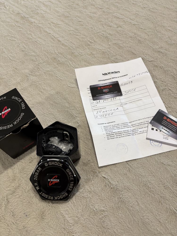 Продавам ГАРАНЦИОНЕН G SHOCK GA-100-1A1 (нов)