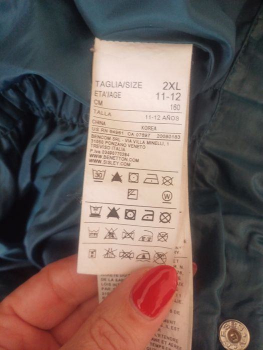 Много топло яке на Benetton с гъши пух