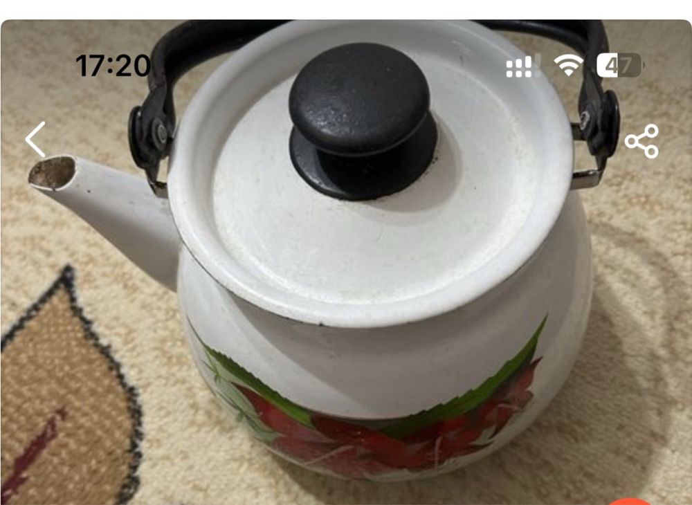 Продам чайник эмалированный
