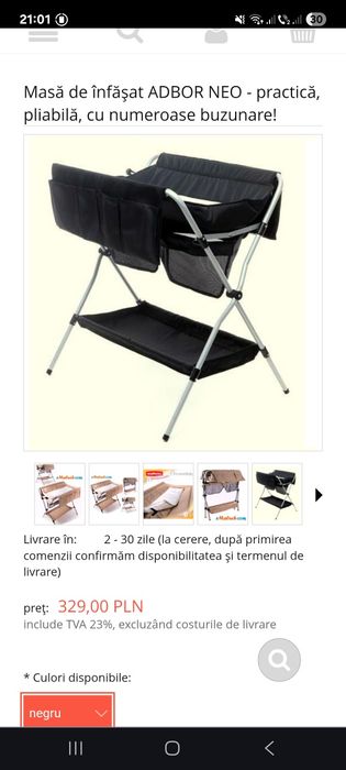 Masă de înfășat ADBOR NEO