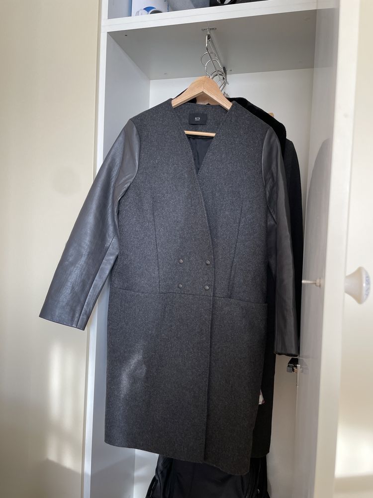 Palton oversized lana si casmir gri S-M