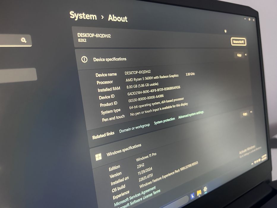 Laptop Gaming IdeaPad 3 15ACH6