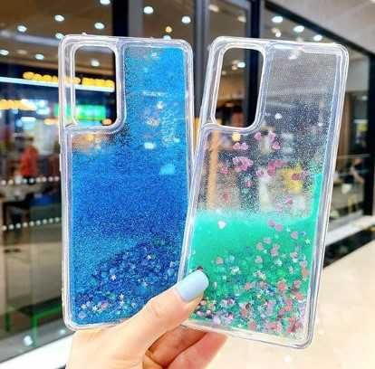 Husa Samsung S20FE Liquid Glitter Hearts