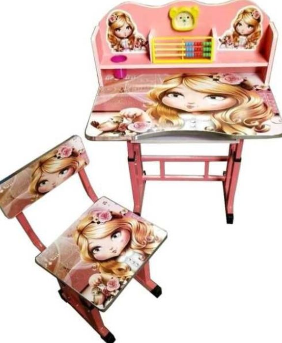 Set copii birou cu accesorii și scaunel,diverse desene