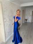 Rochie nasa cu pene