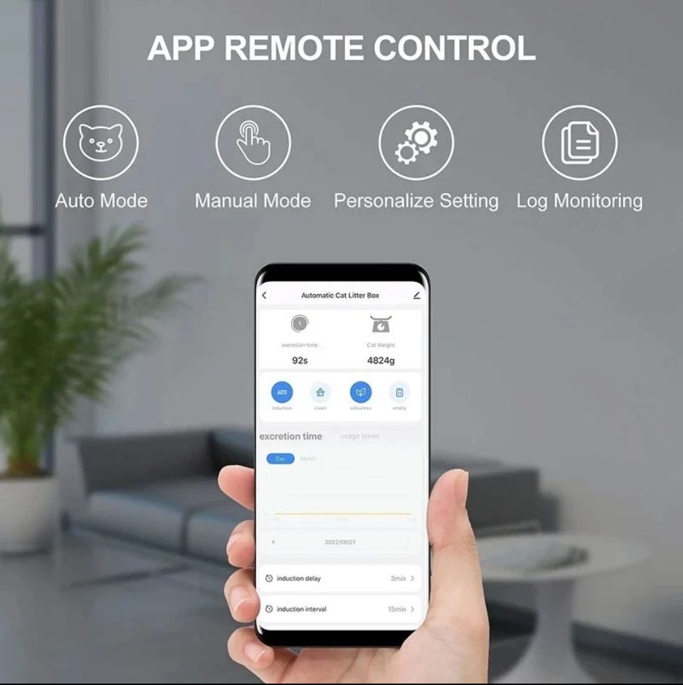 Smart Автоматична интелигентна котешка тоалетна