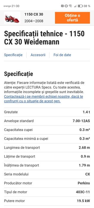 Mini încărcător frontal weidemann