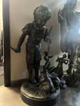Statue bronz semnata