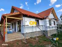 Casa la gri ( semifinisata ), 4 camere, 668 mp teren, com. Ciugud