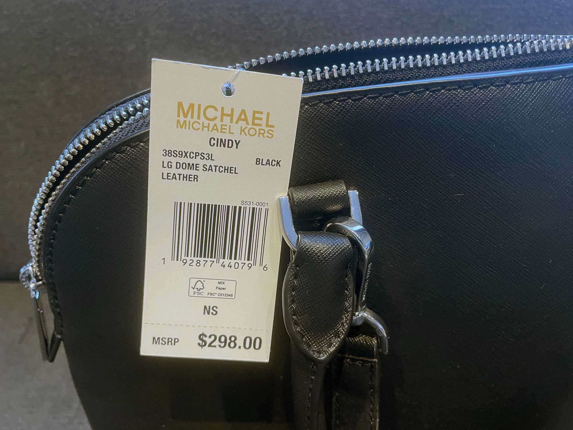 Geanta MICHAEL KORS Dome Cindy Neagra, Piele - Nou