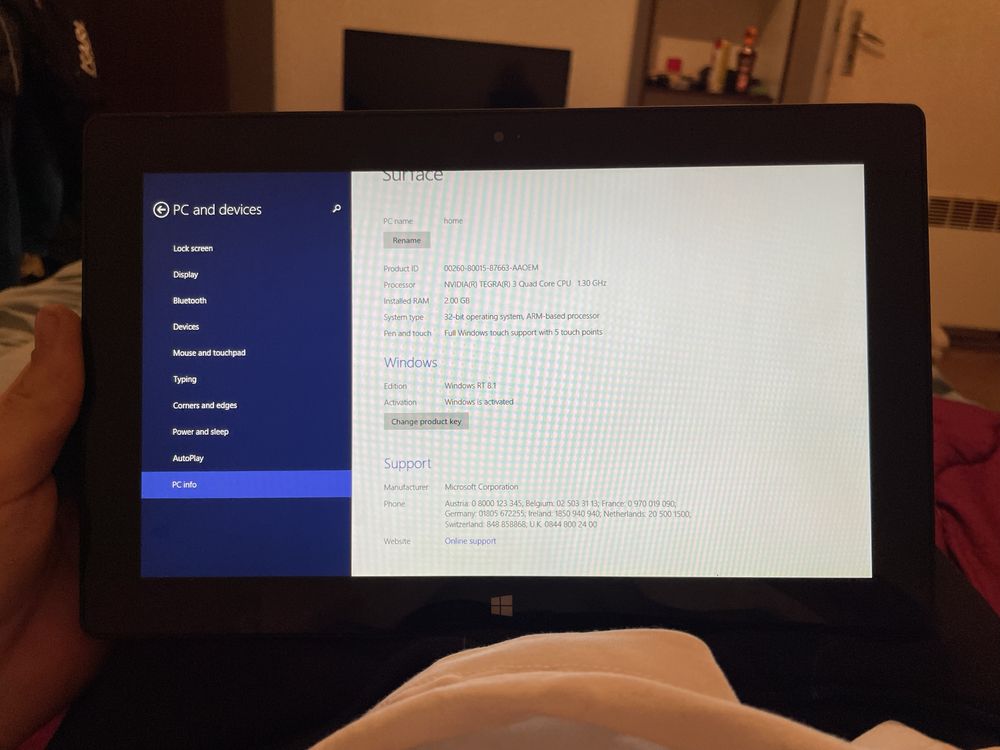 Таблет Microsoft surface windows RT