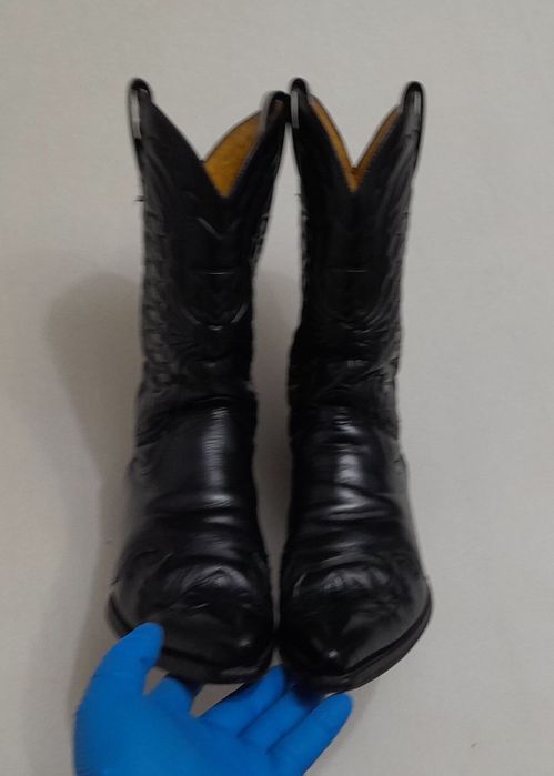 Cizme cowboy Tony Mora, ciocate Western, boots moto piele naturală 42