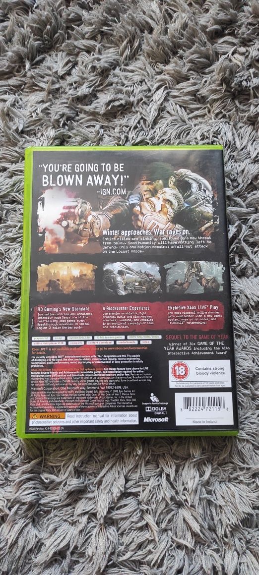 Transport GRATUIT curier Joc/jocuri Gears of war 2 xbox 360/xbox one