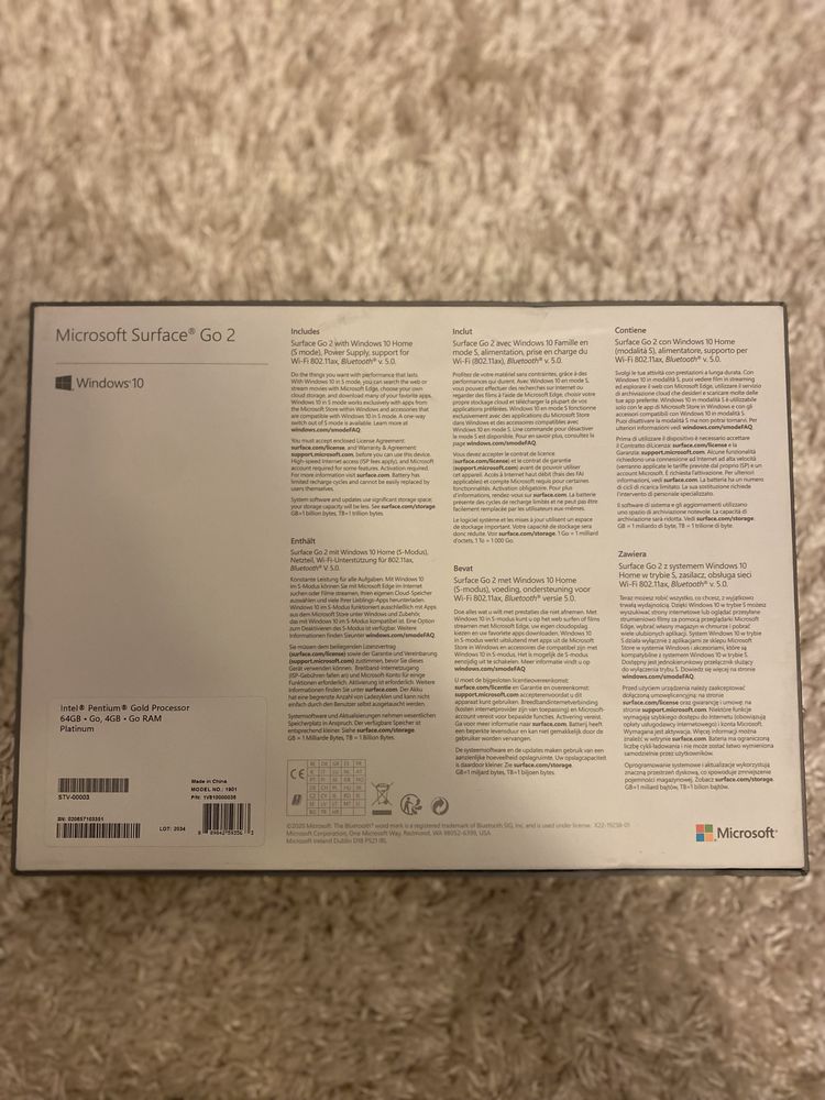 Tabletă Microsoft Surface Go 2 64gb