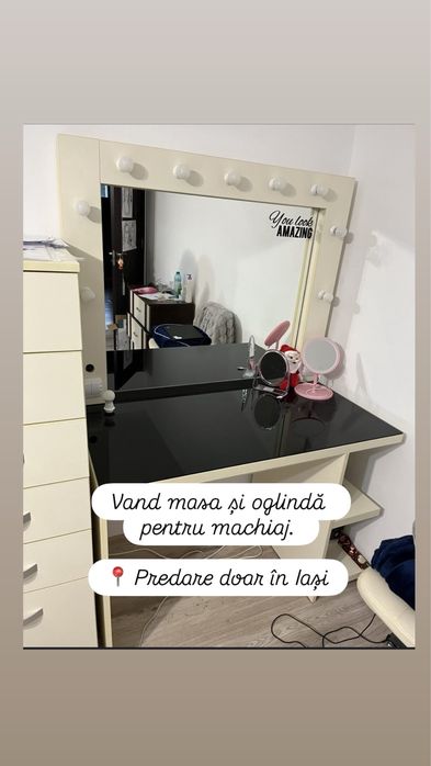 Masa si oglinda machiaj