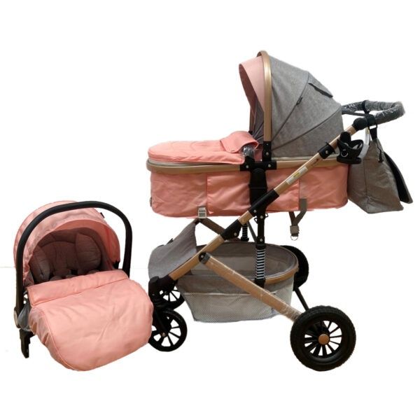 Carucior 3 in 1 transformabil, cadrul aluminiu cu suspensii 0-36 luni