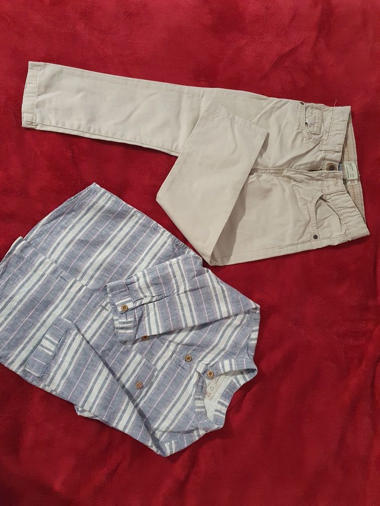 Pantaloni + camasa Zara