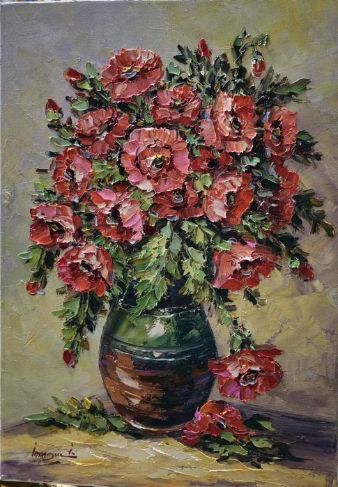 Vind tablou vaza cu maci