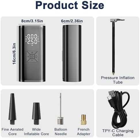 Нова Авто помпа 4500mAh – дигитална, авто стоп, топки, мотори, колела