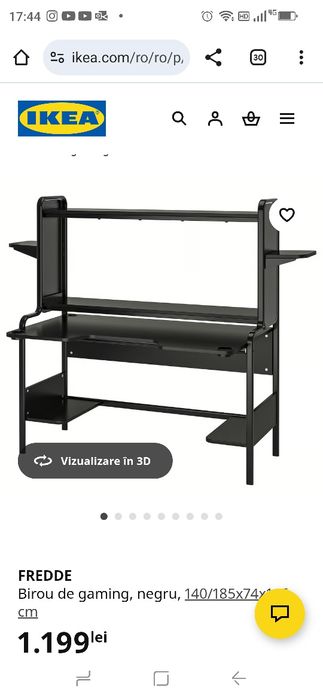 Birou gaming Fredde ikea